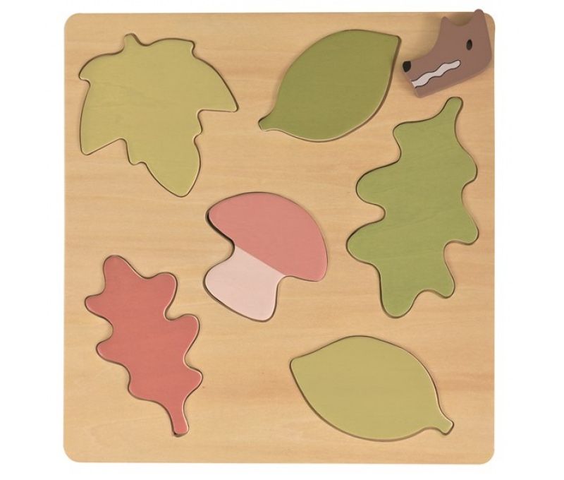 Jumbo Wooden Leaf Puzzle For Kids, Montessori Preschool Puzzle