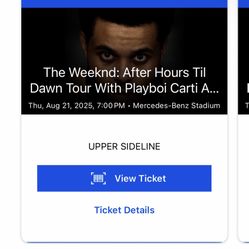 2 The Weeknd With Playboicarti/Mike Dean After Hours Til Dawn Tour Tickets