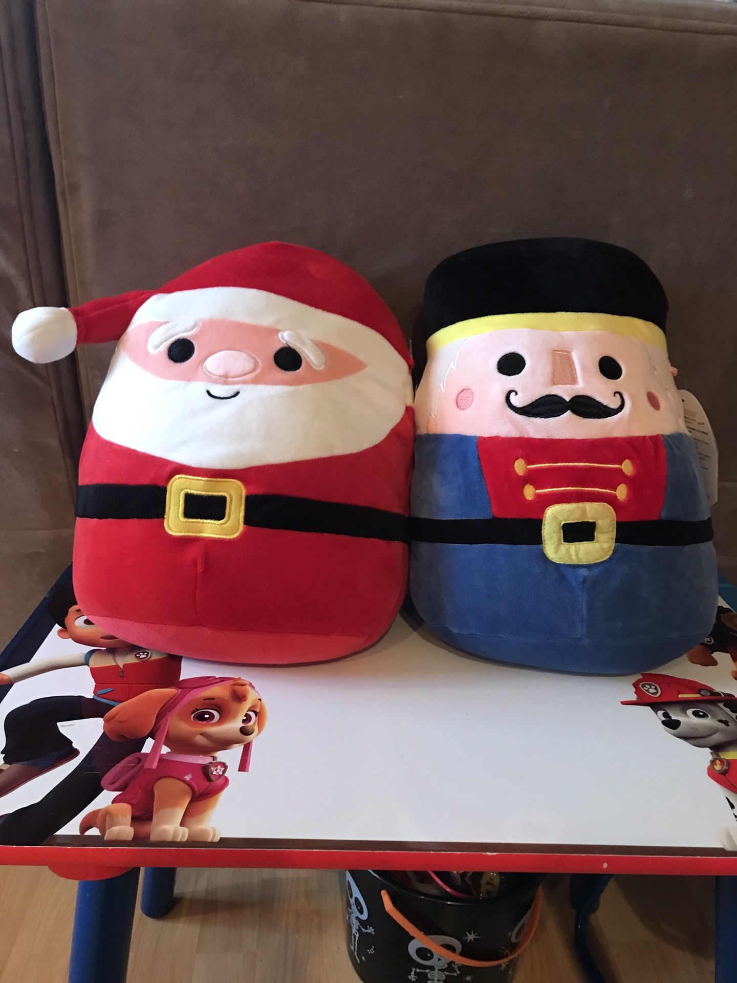 Squishmallow Christmas Logan Nutcracker and Nick Santa