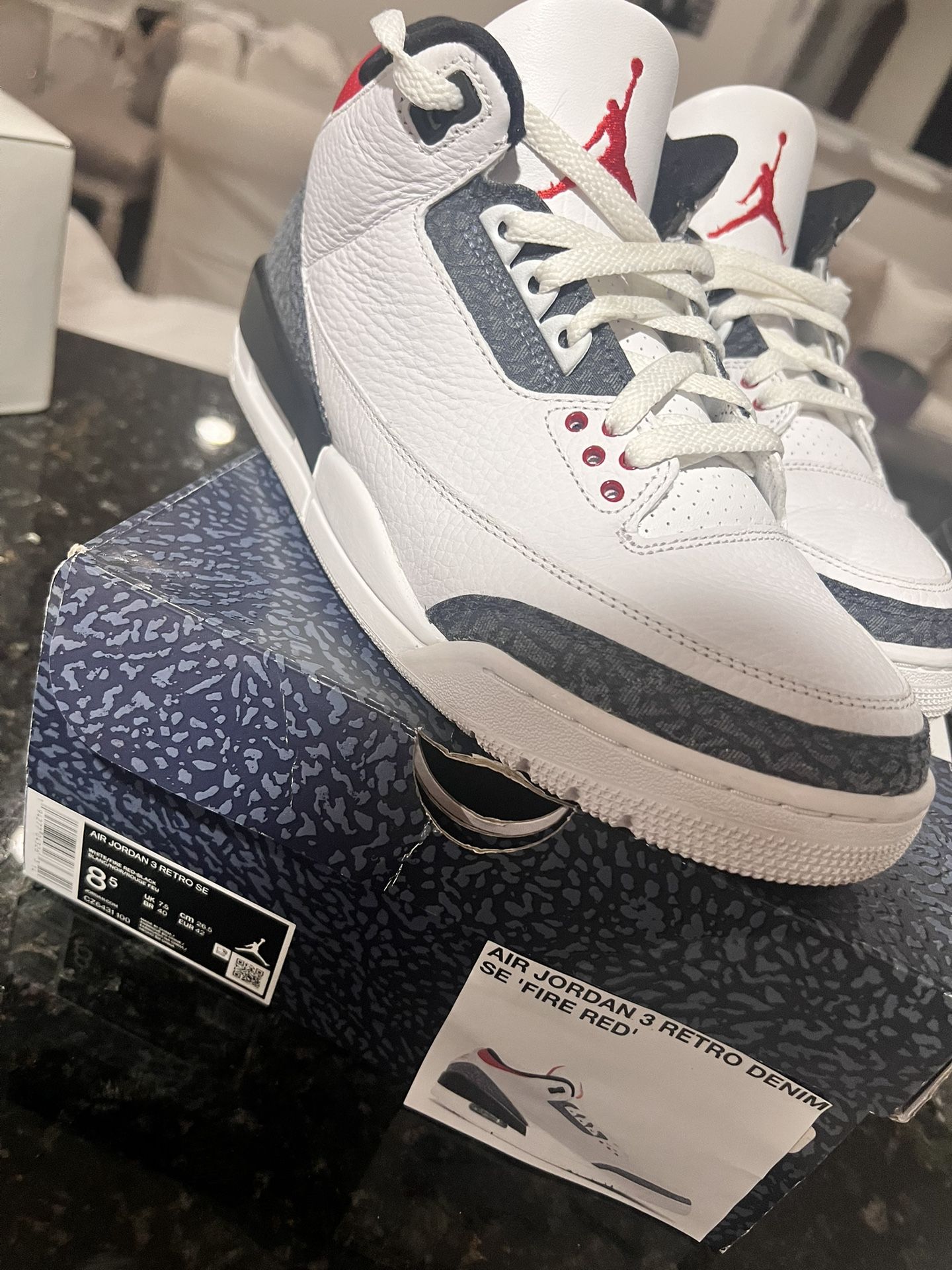 Nike Air Jordan 3 Denim Size 8.5