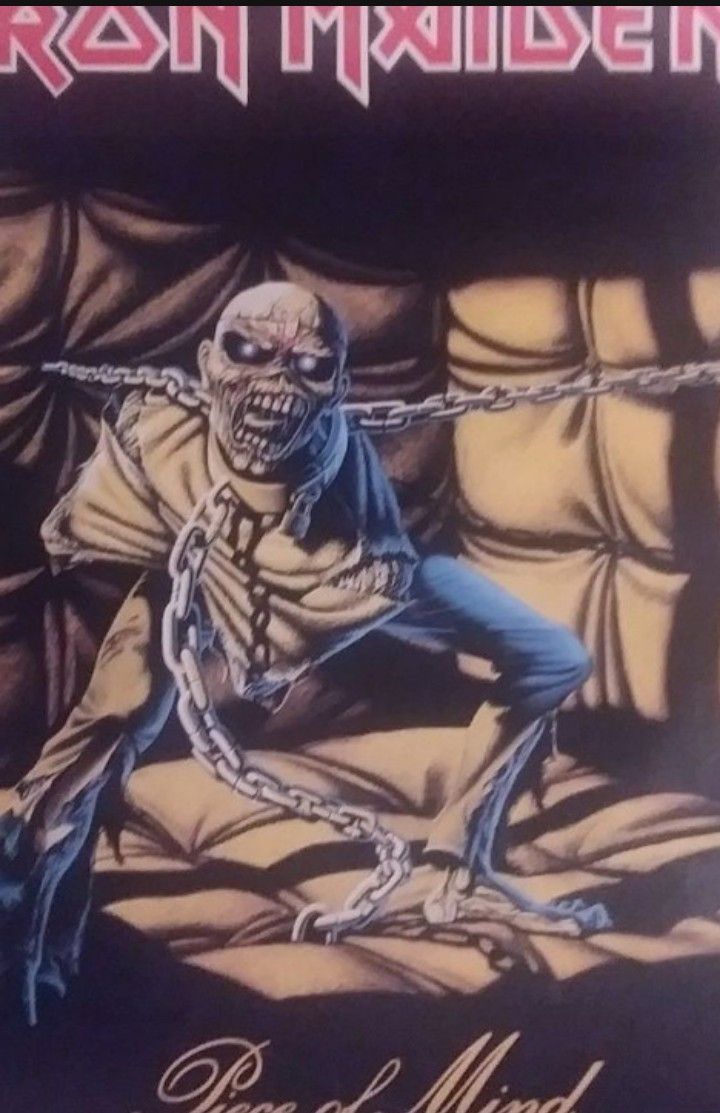 Vintage Iron Maiden Piece Of Mind Poster 1983 Power Metal NWOBHM