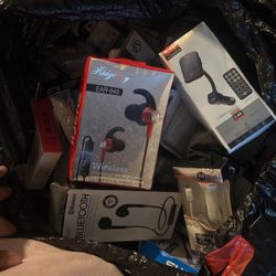 Bag Full Of Small miscellaneous Chargers And Chords