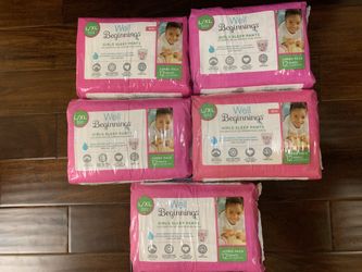 L/XL size. Kids overnight diapers. 5 packs for $20