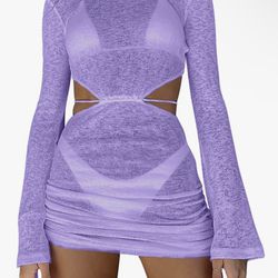 *NEW* Pastel Purple Maxi/Swimwear Dress 
