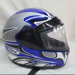CKX VG-875 Full Face Integral Motorcycle/Snowmobile Helmet  Medium Blue/Gray