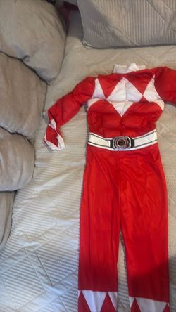Red Power Ranger Kids Costume no mask size 6-7