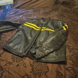 Black Leather Motorcycle Coat