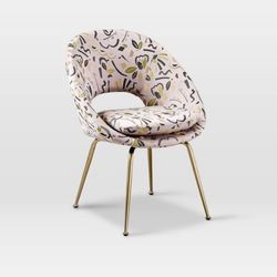 Set of West Elm Orb Upholstered Dining Chair - Pop Art Jacquard