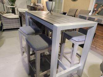 High-top outdoor table.