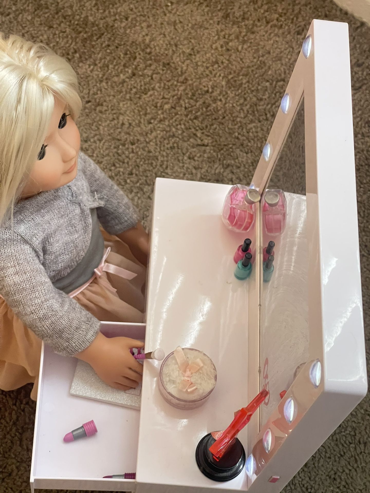 American Girl Doll & Vanity Set
