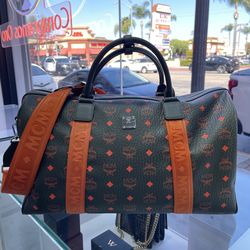 MCM Weekender Visetos Coated Canvas