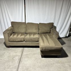 Brown Couch with Adjustable Chaise - Free Delivery