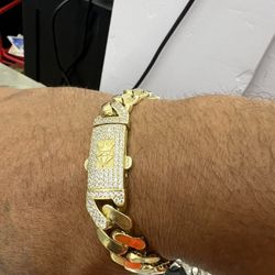 14k 28grams Semi Hollow 8” Bracelet 