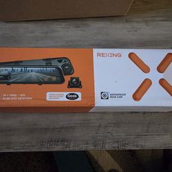 REXING M2 Smart BSD ADAS Dual Mirror Dash CAM 12” IPS Touch Screen, 1080p (Front+Rear),GPS,Stream Media, Parking Monitor, Night Vision,Blind SPOT Dete