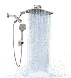 Rain Shower Head With 6 Modes Handheld Water Spray