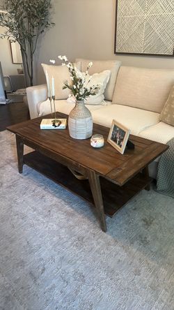 Wooden coffee table