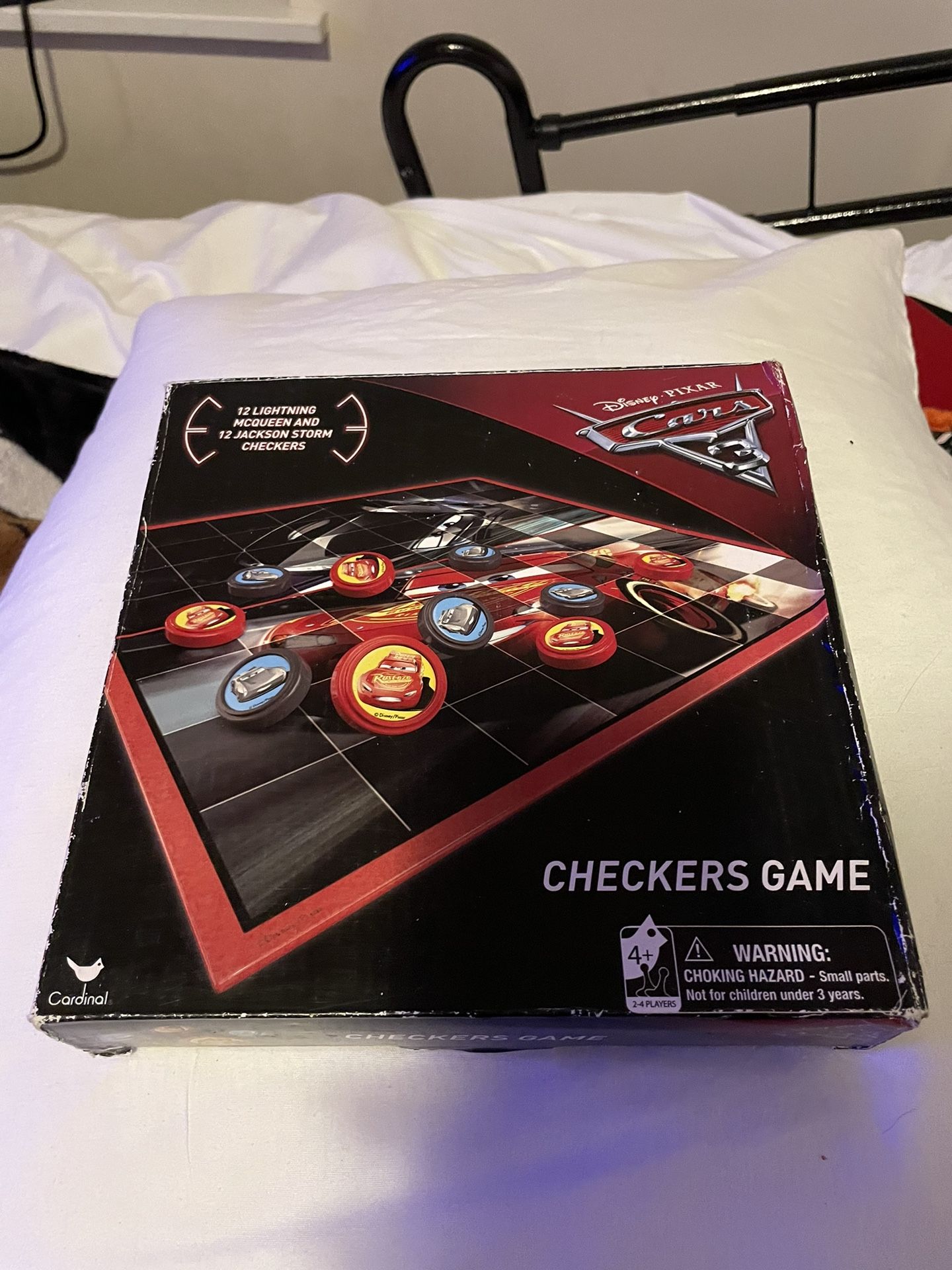 Disney Pixar Cars 3 Checkers Board Game New Jackson Storm McQueen Toy