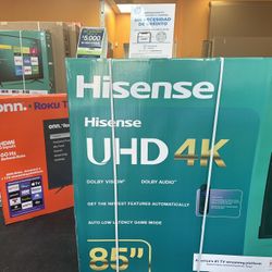 85”Hisense Roku Smart TV 