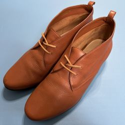 Cole Haan Women’s Leather Ankle Shoes Size 8B Brown Lace-Up Made in China| size 8 women