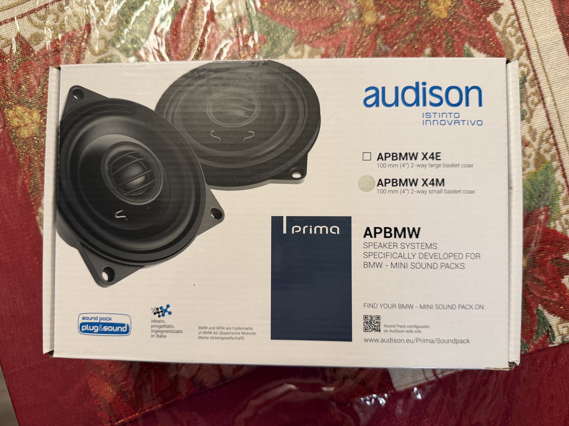 Audison AP BMW X4M Prima Series Small Basket 4 inch 2-Way Coaxial Speakers