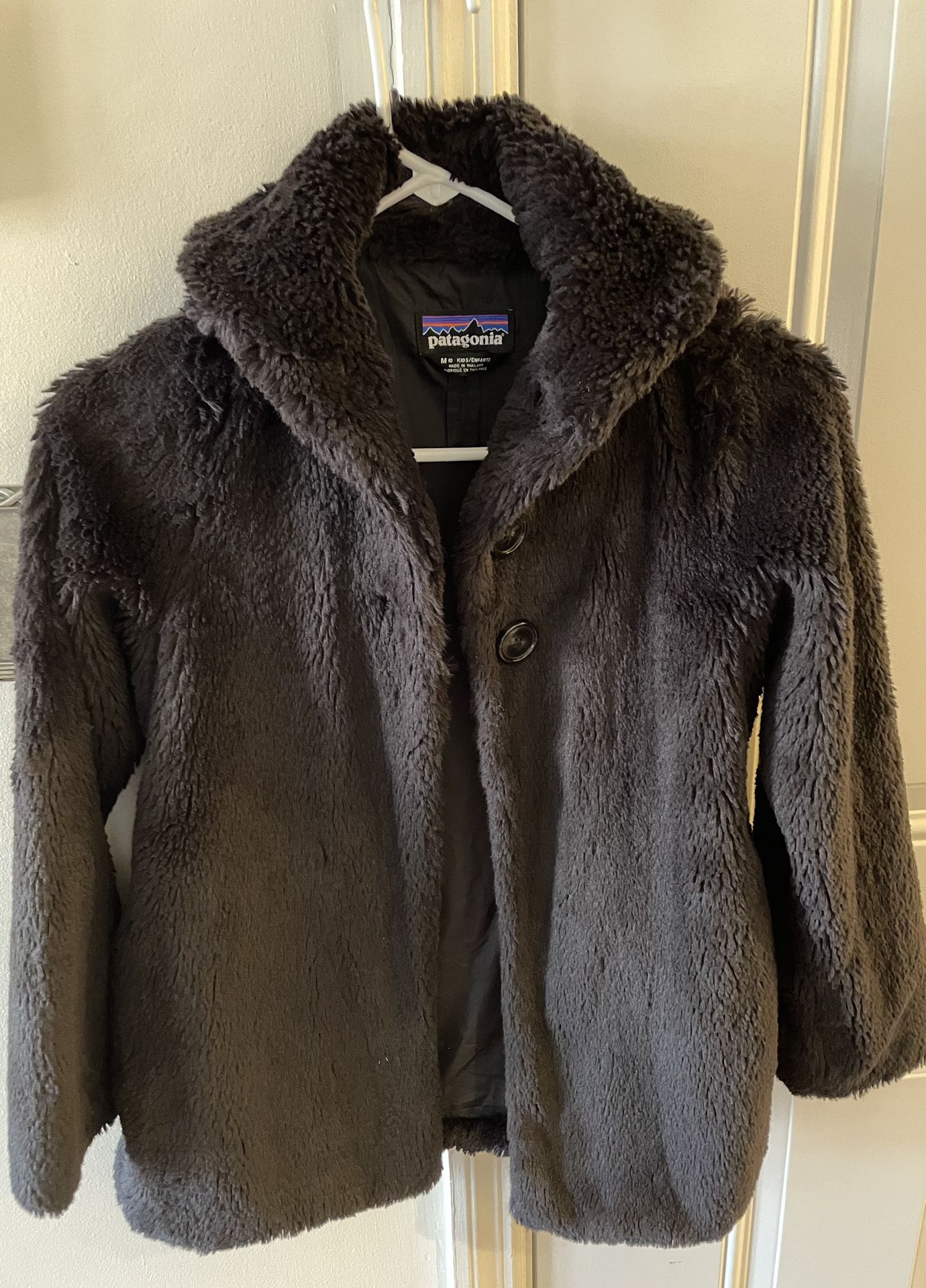 Girl Patagonia Faux Fur Coat Size 10