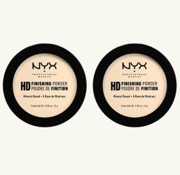 2 Pieces NYX PROFESSIONAL MAKEUP HD Finishing Powder, Pressed Setting Powder - Banana