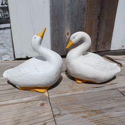 Two New Pier 1 Ceramic Ducks Decor 