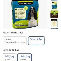 AvoDerm Advanced Limited Ingredient Diet Adult Dog Food, Trout & Pea Formula