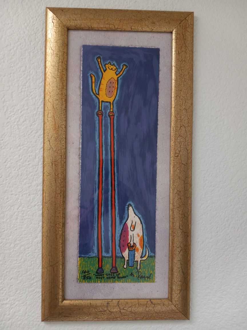 Matt Rinard "What Goes Up Must Come Down" Hand Signed Numbered Artwork "What Goes Up Must Come Down"
by
Matt Rinard
Hand Pulled 13 Color Plate Lithogr