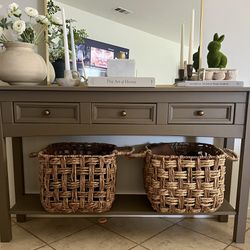 Console Table 3 Drawers (4ft L x 1ft 1/2” D x 29” H)
