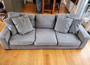 Gray 3 Seat Sofa & armchair