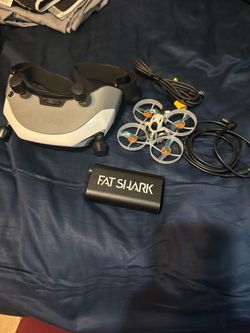 Fat shark goggles with fpv drone