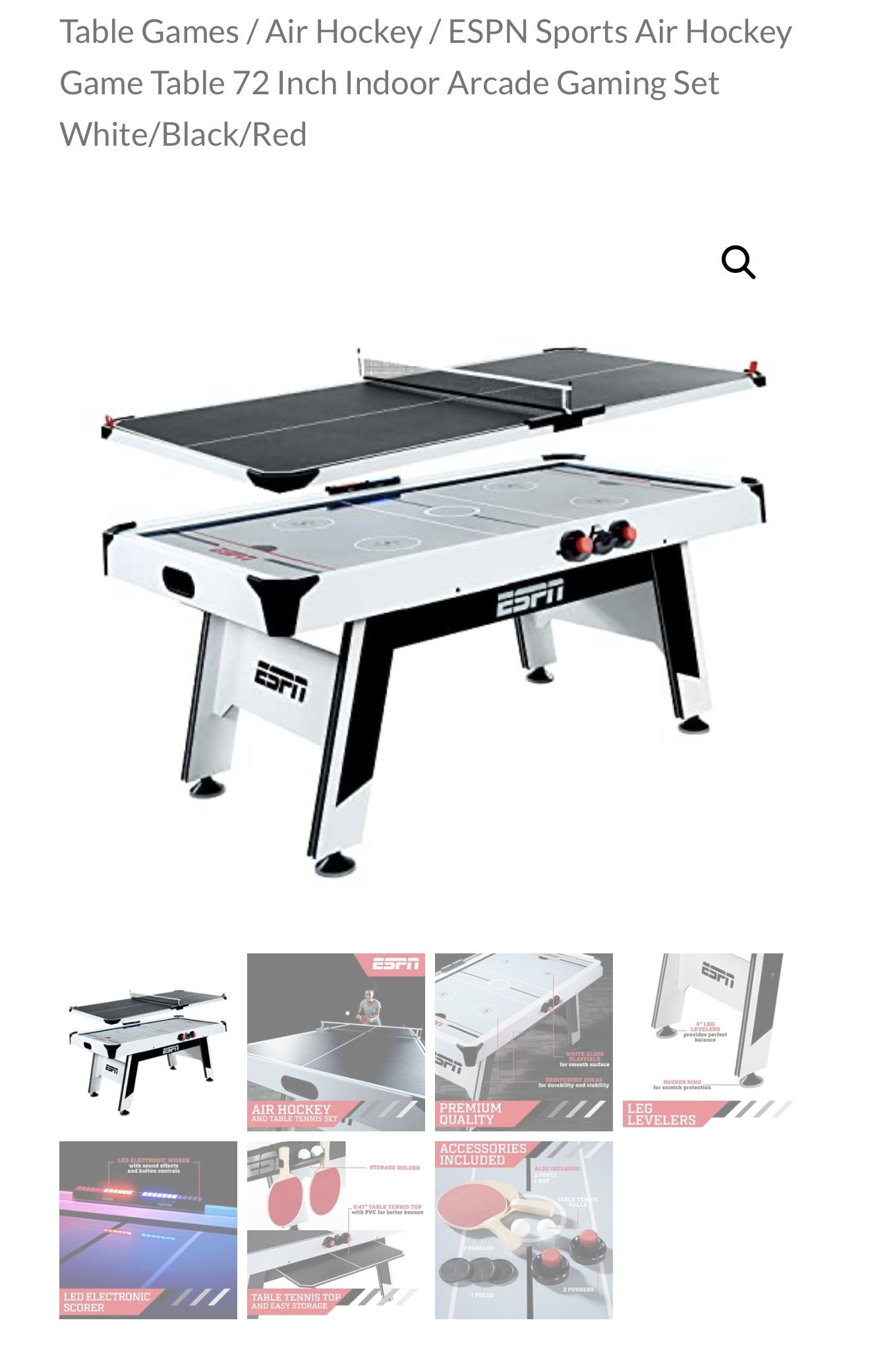 Air Hockey & Ping Pong Table 
