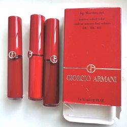 Giorgio Armani LIP MAESTRO INTENSE VELVET COLOR SET 400~401~405 New 3* 3.5ml