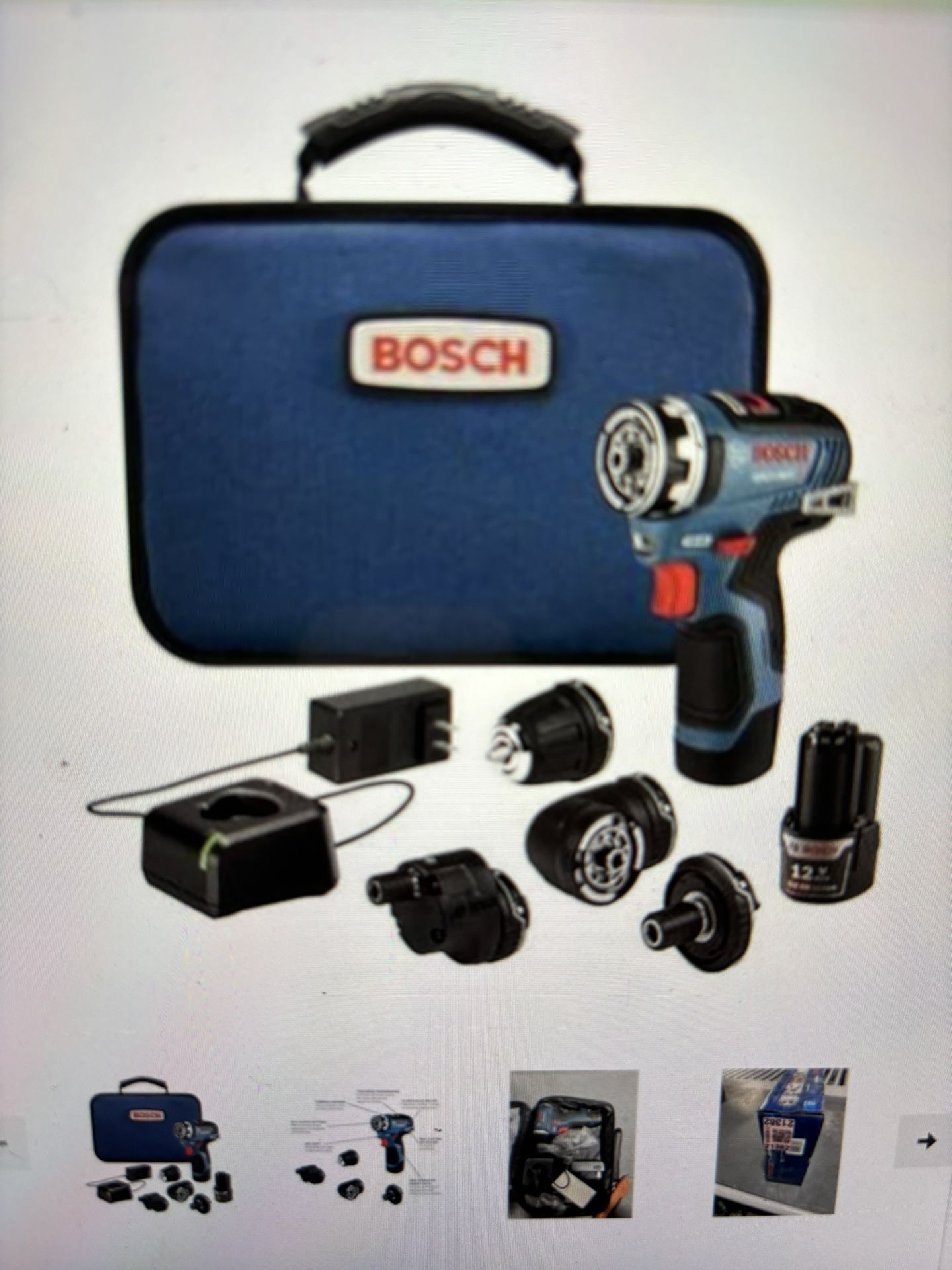 Bosch 12V Max EC Flexiclick 5 In 1 Drill/Driver Kit - New In Box