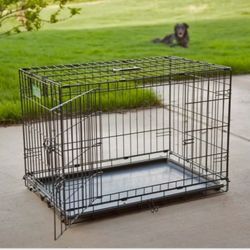 New In Box Med'lrg Dog Crate 2 Doors With Tray Foldable Portable Dog Cat Cage Animal Kennel