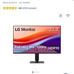 LG - 24" IPS FHD 120Hz Monitor with HDR10 (HDMI) 