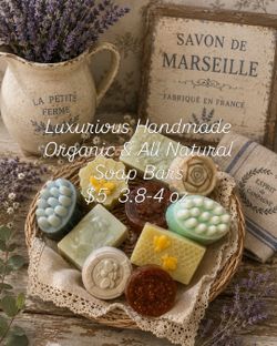 Hand crafted all natural soaps