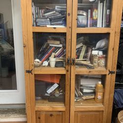 Beautiful Heavy wooden tall shelf 