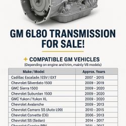 Transmission for GMC Sierra – 1 Year Warranty