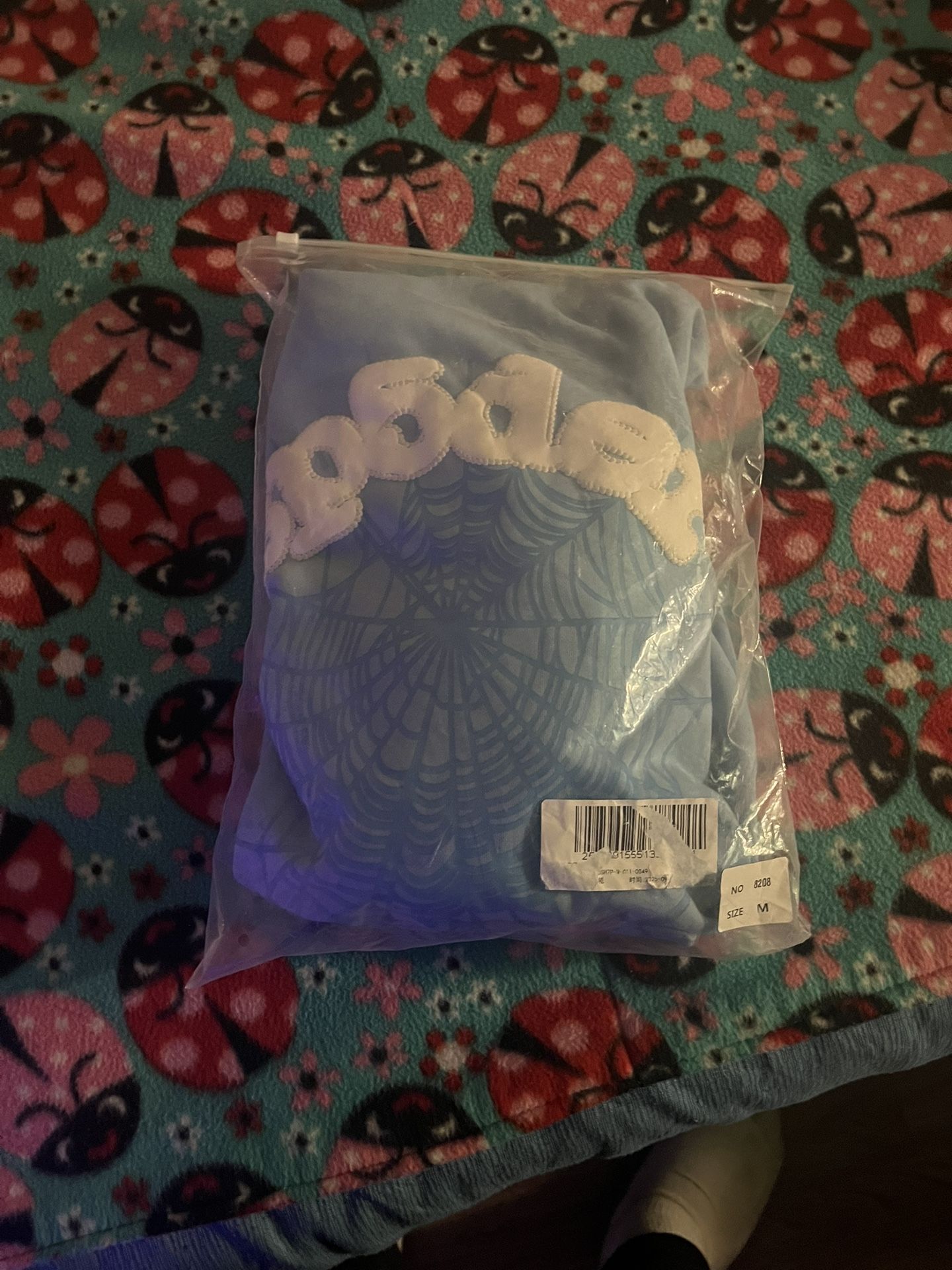 Light Blue Spider Hoodie Size M