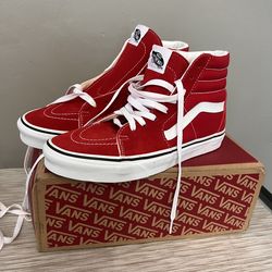 Red Vans men’s size 9 ,Women size 10.5
