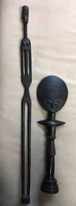 Eclectic African carved wood Figurines