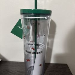Starbucks X  Hello Kitty 2025 Collab Cold Cup 24oz Venti Tumbler  