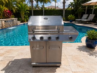 Delivery Available! Nexgrill Stainless Steel 4 Burner Gas Propane BBQ Grill with Side Burner! Works great! Side burner has to be lit using lighter. Do