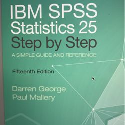 IBM SPSS Statistics 25 Step By Step 15th Edition
