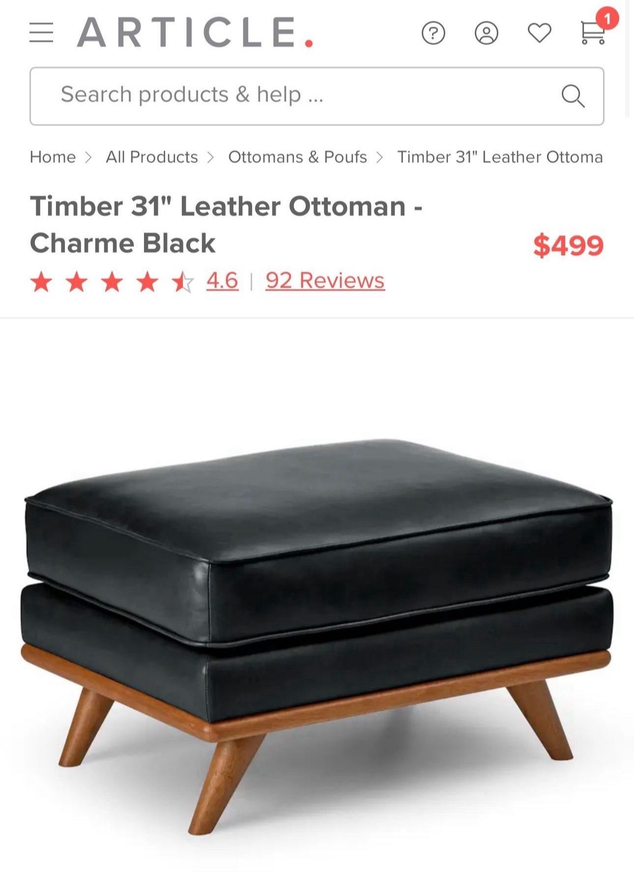 Article Furniture Ottoman 