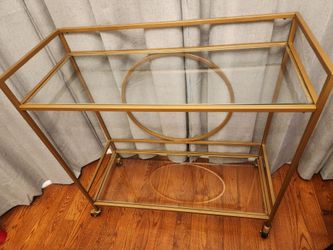Bar Serving Cart on Wheels
