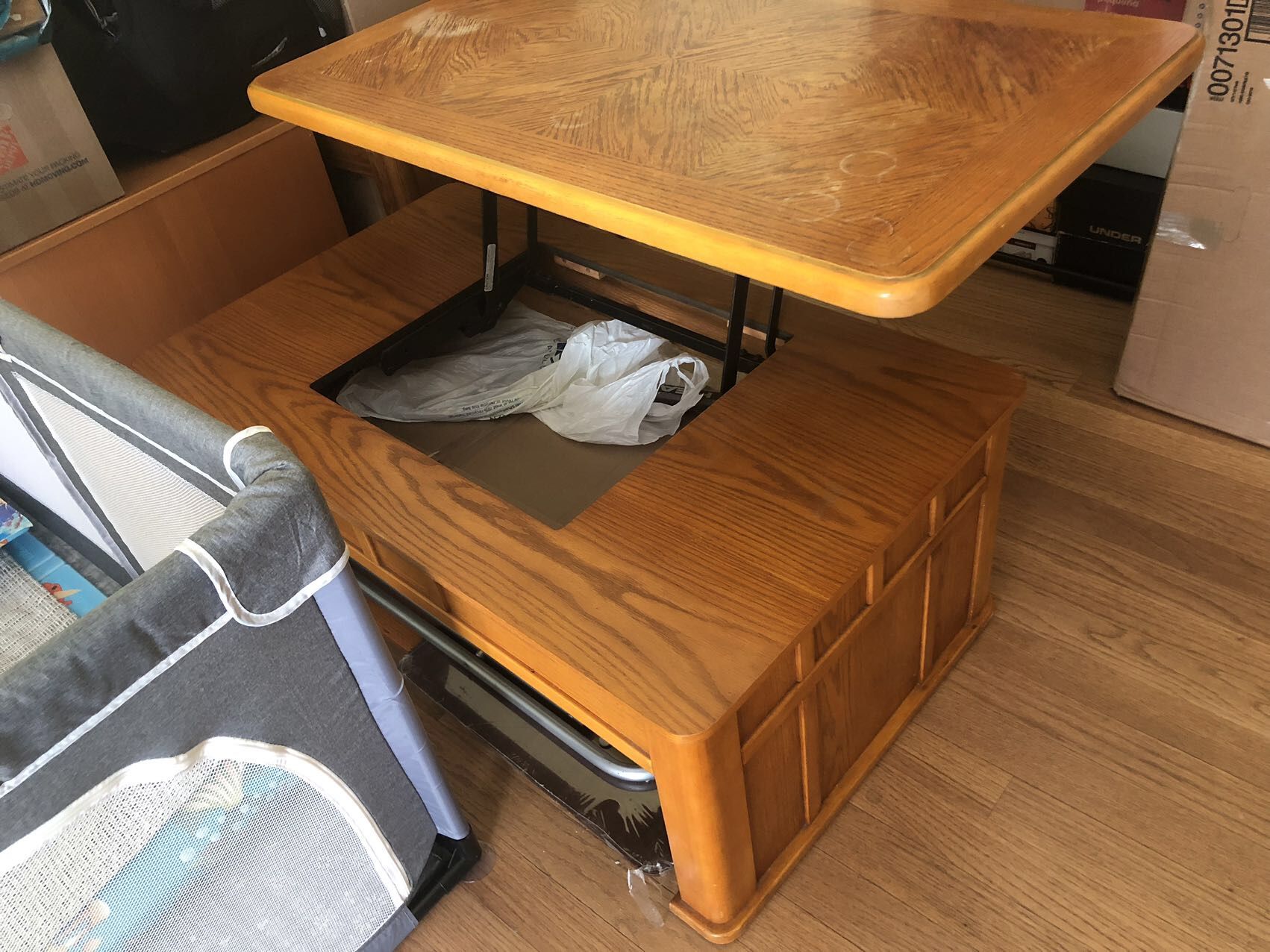Wooden Lift Coffee Table