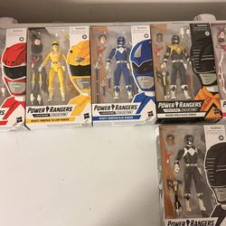 Mighty Morphin Power Rangers Lightning Collection Series 1 includes Red, Black, Blue, Yellow and Pink Ranger